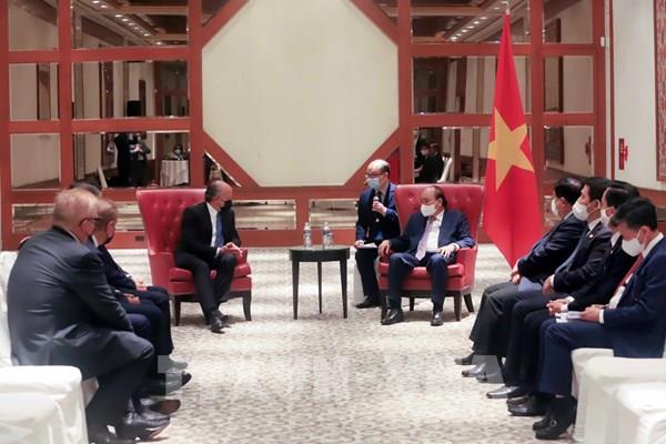 Chủ tịch nước Nguyễn Xuân Phúc tiếp các tập đoàn, doanh nghiệp Hoa Kỳ