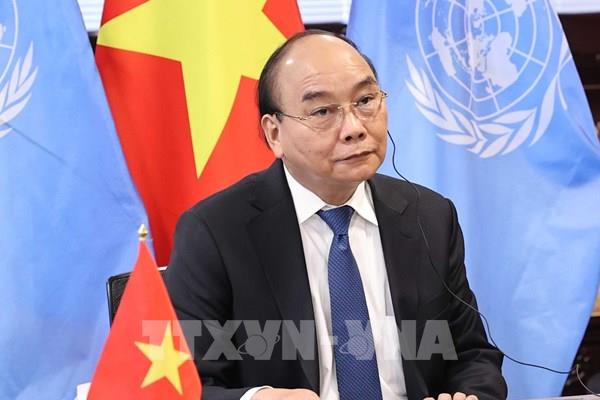 Chủ tịch nước Nguyễn Xuân Phúc phát biểu tại Hội nghị thượng đỉnh về chấm dứt đại dịch COVID-19 và xây dựng lại tốt hơn