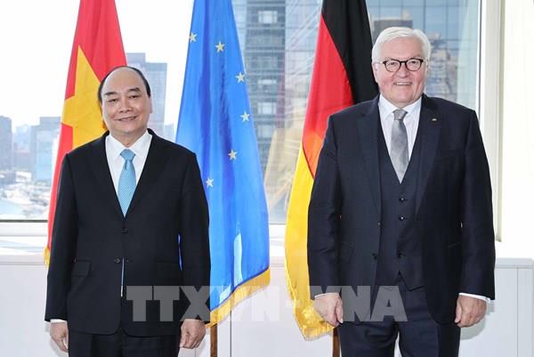 Chủ tịch nước Nguyễn Xuân Phúc tiếp Tổng thống Đức