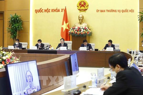 Chủ tịch Quốc hội Vương Đình Huệ làm việc với các doanh nghiệp Hoa Kỳ