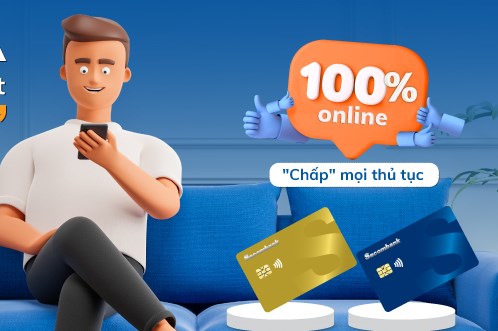 Khách hàng Sacombank có thể mở thẻ tín dụng online từ hôm nay