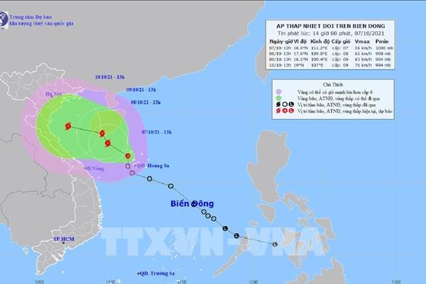 Áp thấp nhiệt đới mạnh lên thành bão