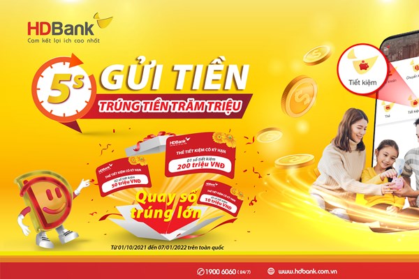 Nhận nhiều ưu đãi khi gửi tiết kiệm online tại HDBank
