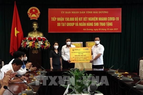 Hỗ trợ tỉnh Hải Dương 150.000 bộ kit xét nghiệm nhanh COVID-19