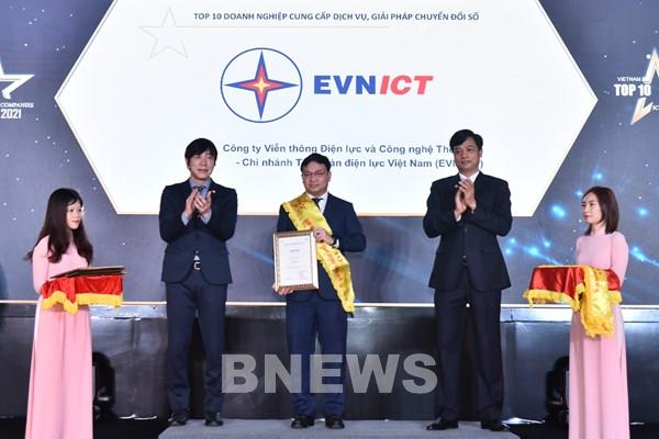 EVNICT đạt danh hiệu Top 10 doanh nghiệp công nghệ thông tin Việt Nam năm 2021