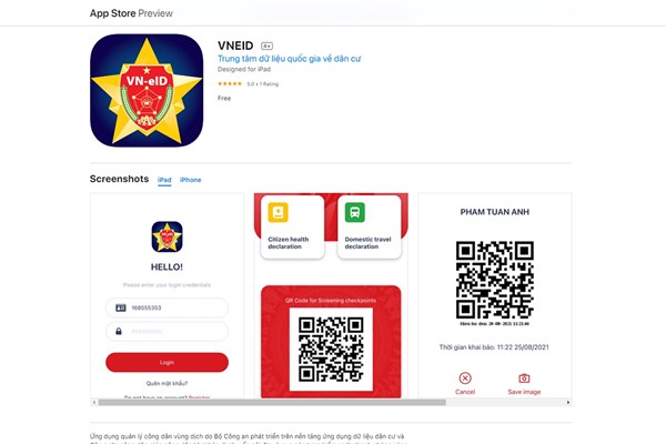 Ứng dụng VN-EID được triển khai cả nước để hỗ việc thực hiện Nghị quyết số 68