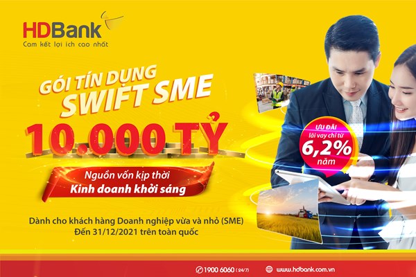 HDBank tăng gói hỗ trợ doanh nghiệp SME và hộ sản xuất kinh doanh lên 10.000 tỷ đồng