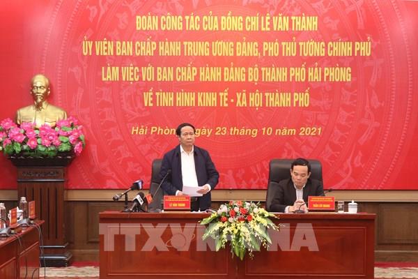 Phó Thủ tướng: Hải Phòng cần duy trì mức tăng trưởng cao