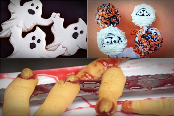 2 cách làm bánh quy kẹo bắp và bóng ma cho ngày Halloween