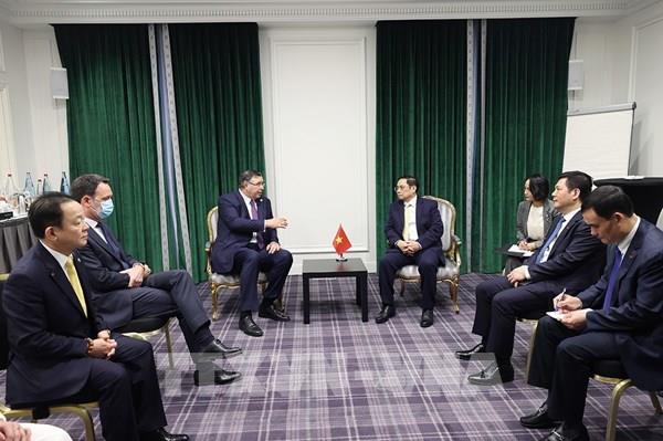 Thủ tướng Phạm Minh Chính tiếp lãnh đạo nhiều tập đoàn lớn của Pháp