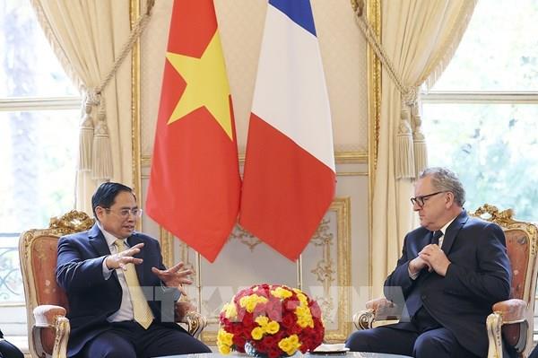 Thủ tướng Phạm Minh Chính hội kiến Chủ tịch Quốc hội Pháp Richard Ferrand