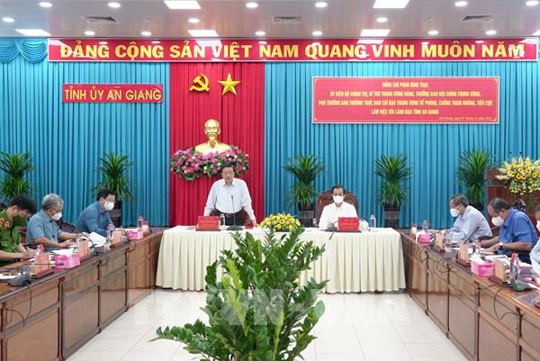 Ban Nội chính Trung ương yêu cầu xử lý nghiêm, dứt điểm các vụ án, vụ việc xảy ra tại An Giang