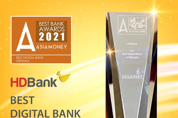 Asiamoney vinh danh HDBank là Ngân hàng số tốt nhất Việt Nam 