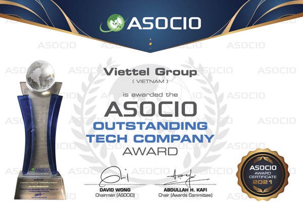 ASOCIO Awards 2021: Viettel có hệ sinh thái giải pháp dịch vụ toàn diện nhất