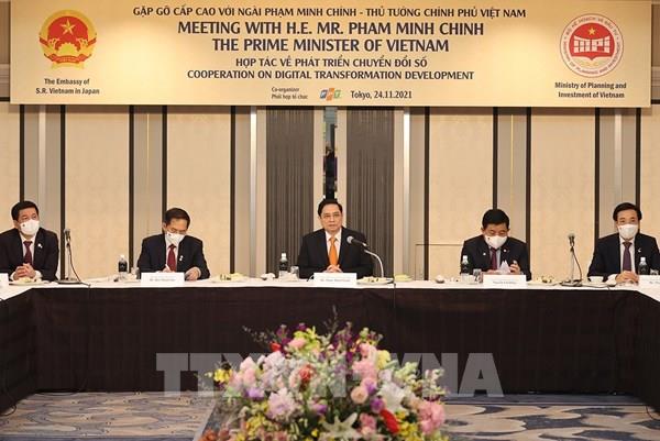 Thủ tướng Phạm Minh Chính làm việc với các lãnh đạo tập đoàn lớn của Nhật Bản 