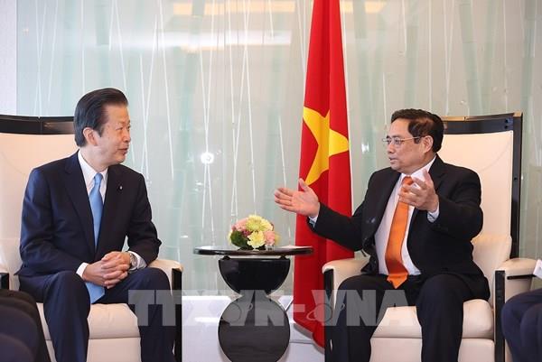 Thủ tướng Phạm Minh Chính tiếp Chủ tịch đảng Công Minh Nhật Bản