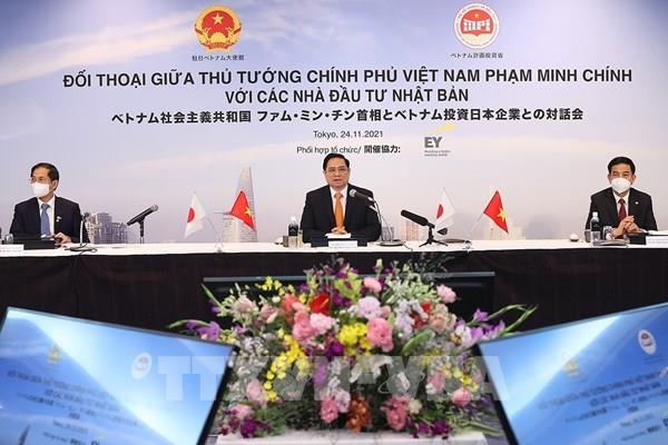 Thủ tướng Phạm Minh Chính đối thoại với các nhà đầu tư hàng đầu Nhật Bản