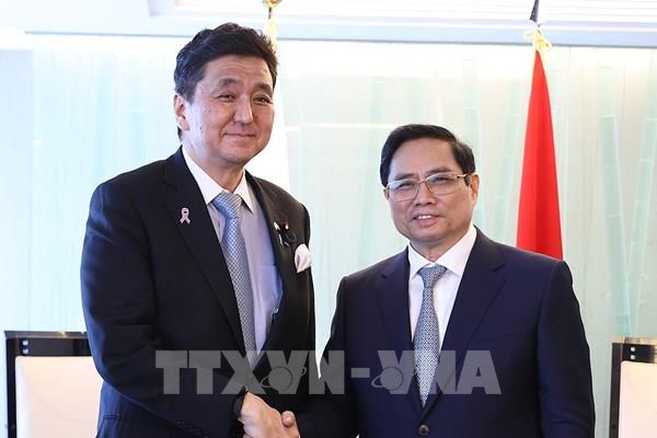 Thủ tướng Phạm Minh Chính tiếp Bộ trưởng Quốc phòng Nhật Bản và Thống đốc tỉnh Kanagawa
