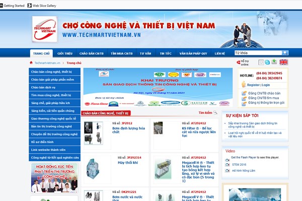 Khai trương Sàn giao dịch thông tin công nghệ và thiết bị