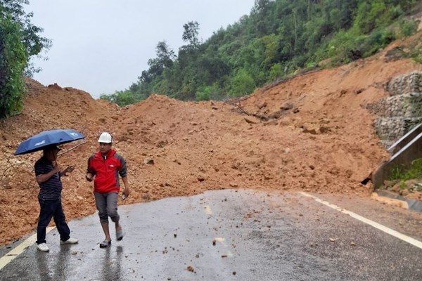 Cảnh báo hạn chế lưu thông qua đèo Khánh Lê trên tuyến Quốc lộ 27C