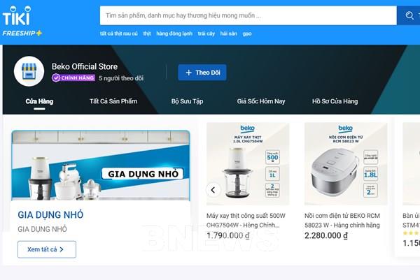 Beko ra mắt gian hàng chính hãng trên các thương mại điện tử Việt Nam