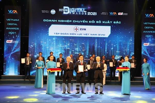 Lần thứ 3 liên tiếp EVN được vinh danh là doanh nghiệp chuyển đổi số xuất sắc