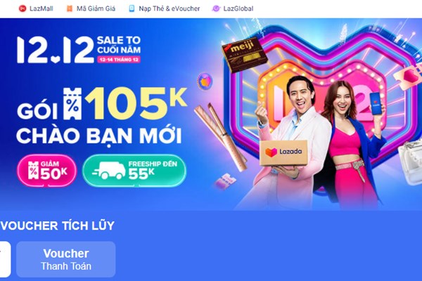 Ưu đãi tới 90% trong lễ hội mua sắm 12/12 trên Lazada