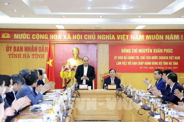 Chủ tịch nước: Hà Tĩnh tận dụng hết nguồn lực sẵn có ở các khu công nghiệp, khu kinh tế