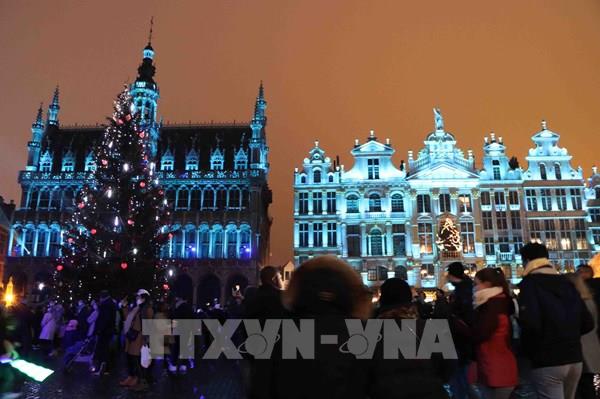 Trung tâm thủ đô Brussels nhộn nhịp đón Giáng sinh