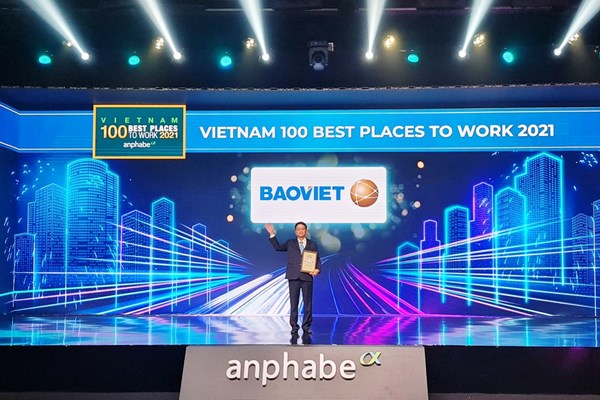 Bảo Việt lọt top 100 nơi làm việc tốt nhất Việt Nam