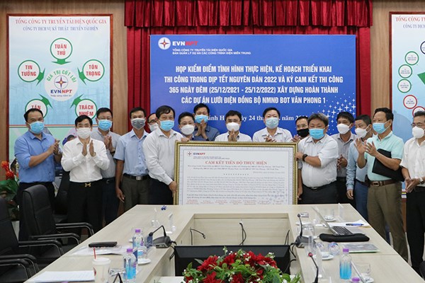 Cam kết hoàn thành tiến độ các dự án lưới điện đồng bộ Nhà máy Nhiệt điện BOT Vân Phong 1