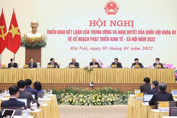 Hội nghị trực tuyến Chính phủ với các địa phương: 3 trọng tâm phát triển kinh tế trong năm 2022