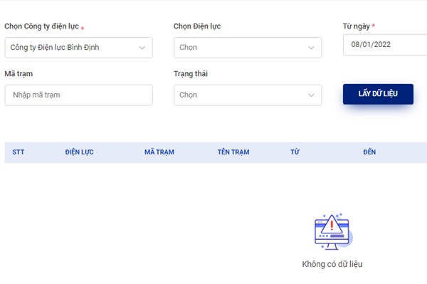 Thông tin lịch ngừng cung cấp điện Bình Định ngày mai 8/1