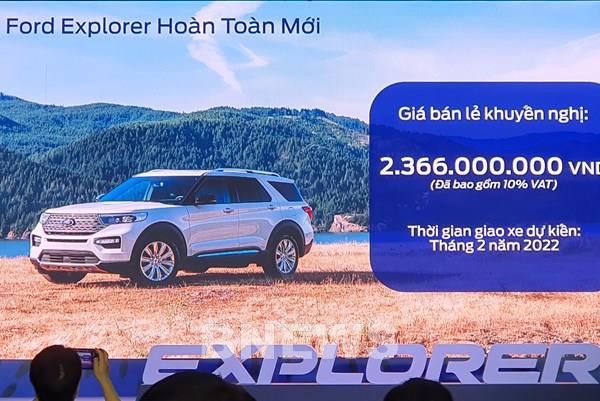 Ford Explorer thế hệ hoàn toàn mới về Việt Nam có giá bán 2,366 tỷ đồng