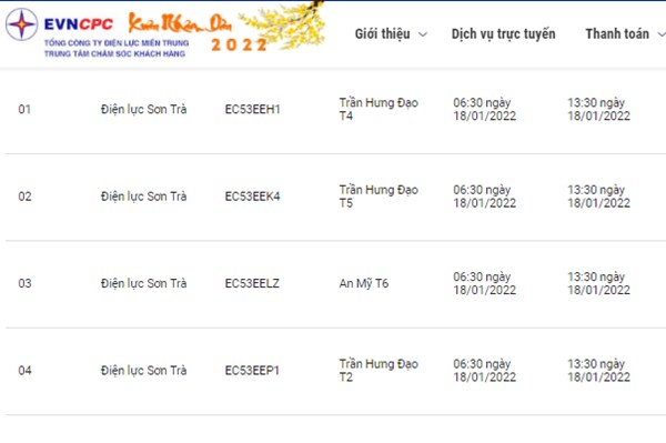 Lịch cắt điện Đà Nẵng ngày mai 18/1 cập nhật mới nhất