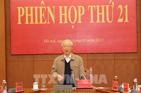 Lược ghi ý kiến Kết luận của Tổng Bí thư tại Phiên họp thứ 21 của Ban Chỉ đạo Trung ương về phòng, chống tham nhũng, tiêu cực