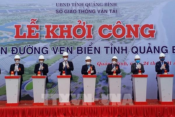 Quảng Bình khởi công dự án thành phần 1 đường ven biển