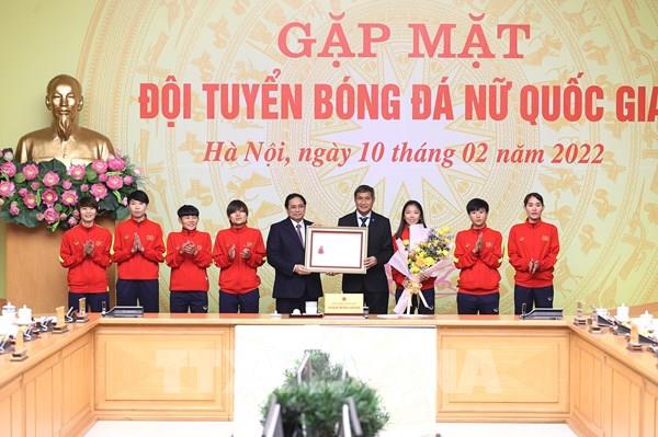 Thủ tướng Phạm Minh Chính: Các tuyển thủ Đội tuyển bóng đá nữ Quốc gia là “những cô gái kim cương”