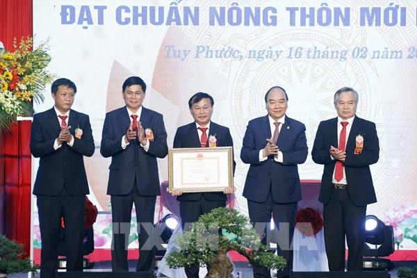 Chủ tịch nước Nguyễn Xuân Phúc dự Lễ Công bố huyện Tuy Phước, Bình Định đạt chuẩn nông thôn mới