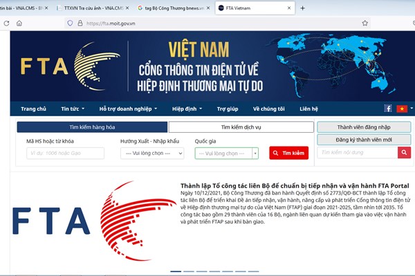 Thành lập Tổ công tác liên Bộ chuẩn bị vận hành Cổng FTAP