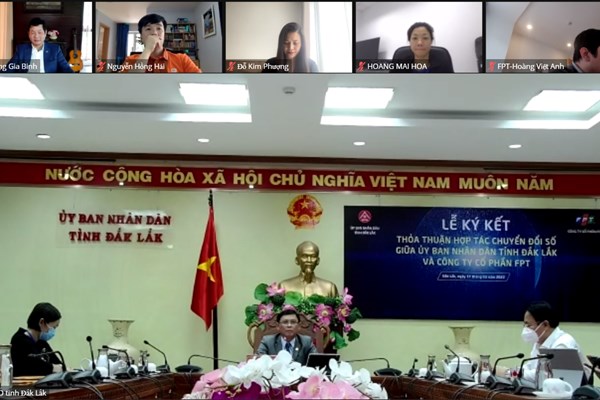 Đắk Lắk và FPT ký kết thỏa thuận hợp tác chuyển đổi số giai đoạn 2022 – 2025