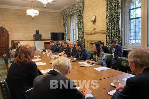 Các nghị sĩ Anh ủng hộ thúc đẩy quan hệ đối tác chiến lược Việt Nam-Anh