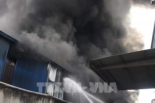 Bình Dương: Cháy cơ sở sản xuất mút xốp rộng 2500m2