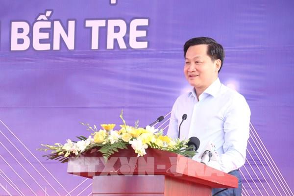 Phó Thủ tướng Lê Minh Khái phát lệnh khởi công xây dựng cầu Rạch Miễu 2