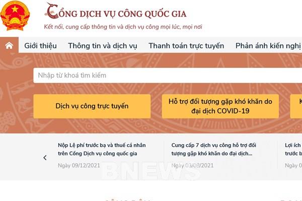 Phê duyệt Danh mục dịch vụ công trực tuyến tích hợp