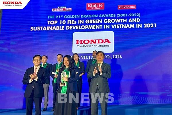 Honda Việt Nam lần thứ 17 nhận giải thưởng Rồng Vàng 