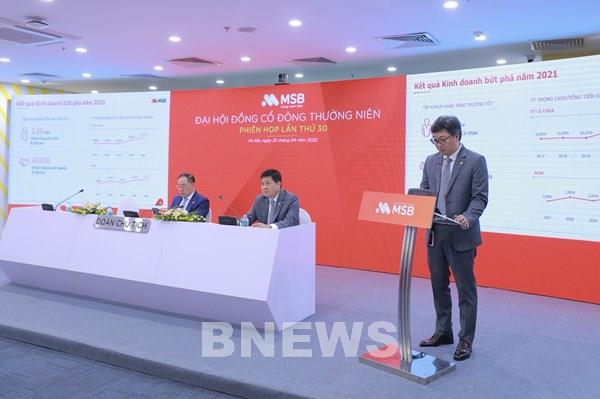 MSB đặt mục tiêu lợi nhuận 6.800 tỷ đồng, chia cổ phiếu thưởng tỷ lệ 30%