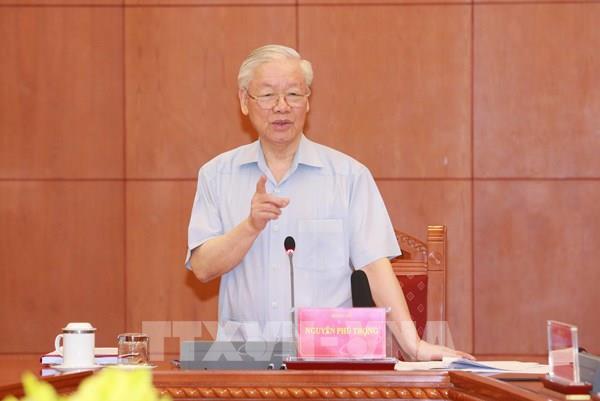 Tổng Bí thư chủ trì cuộc họp Thường trực Ban Chỉ đạo Trung ương về phòng, chống tham nhũng, tiêu cực ​