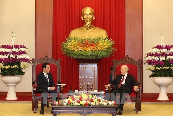 Tổng Bí thư Nguyễn Phú Trọng tiếp Thủ tướng Nhật Bản Kishida Fumio