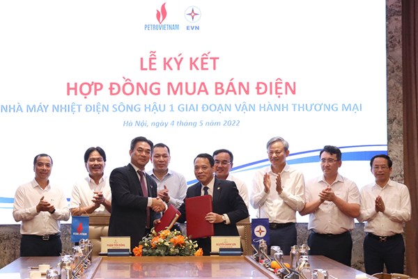 EVN và PVN ký hợp đồng mua bán điện Nhà máy Nhiệt điện Sông Hậu 1